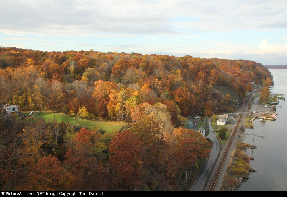 Fall colors on the walkway.